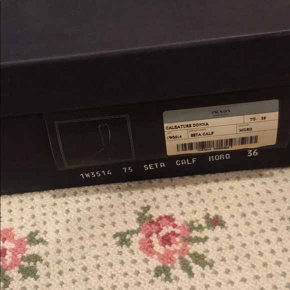 Prada Calzature Donna Seta Calf Boots in Moro - Picture 5 of 8